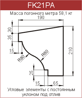 Карнизы: FK21PA - 7560 руб/м.п. 