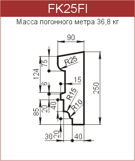 Карнизы: FK25FI - 5340 руб/м.п. 