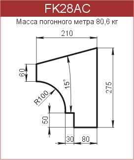 Карнизы: FK28AC - 8870 руб/м.п. 
