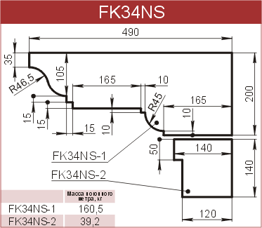 Карнизы: FK34NS-1 - 13650 руб/м.п. FK34NS-2 - 5690 руб/м.п. 