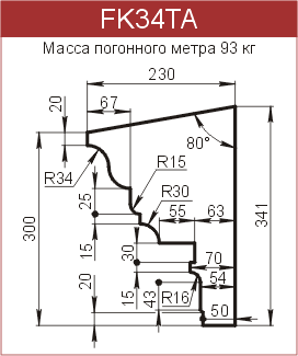 Карнизы: FK34TA - 9290 руб/м.п. 