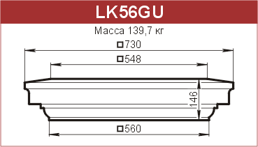 Крышки на столбы забора: LK56GU - 13530 руб/шт. 